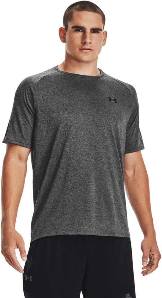 Men's Red Short Sleeve Crew Neck T-Shirt, Polyester - Image 13