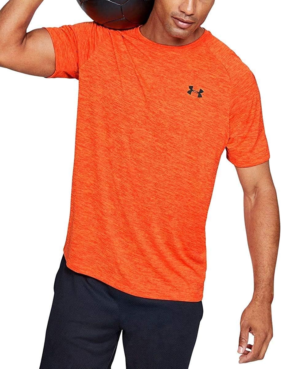 Men's Red Short Sleeve Crew Neck T-Shirt, Polyester - Image 14
