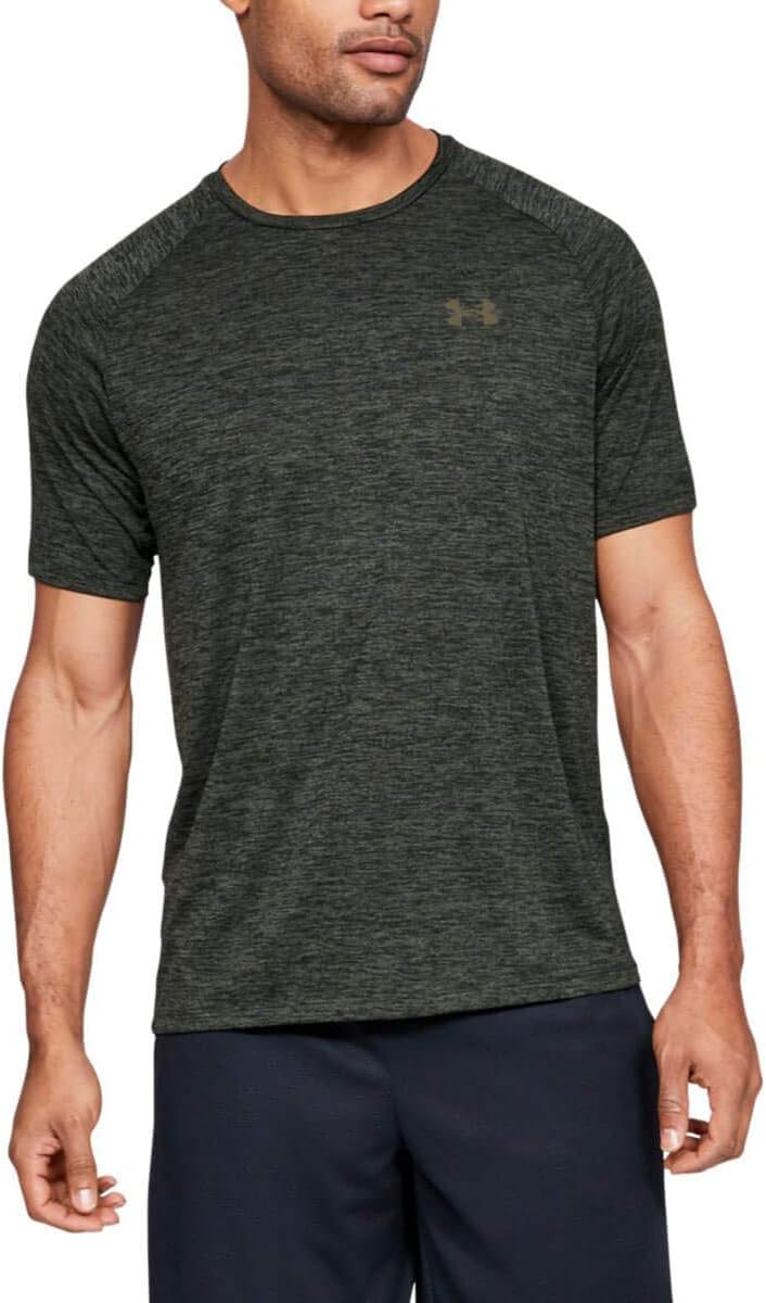 Men's Red Short Sleeve Crew Neck T-Shirt, Polyester - Image 15