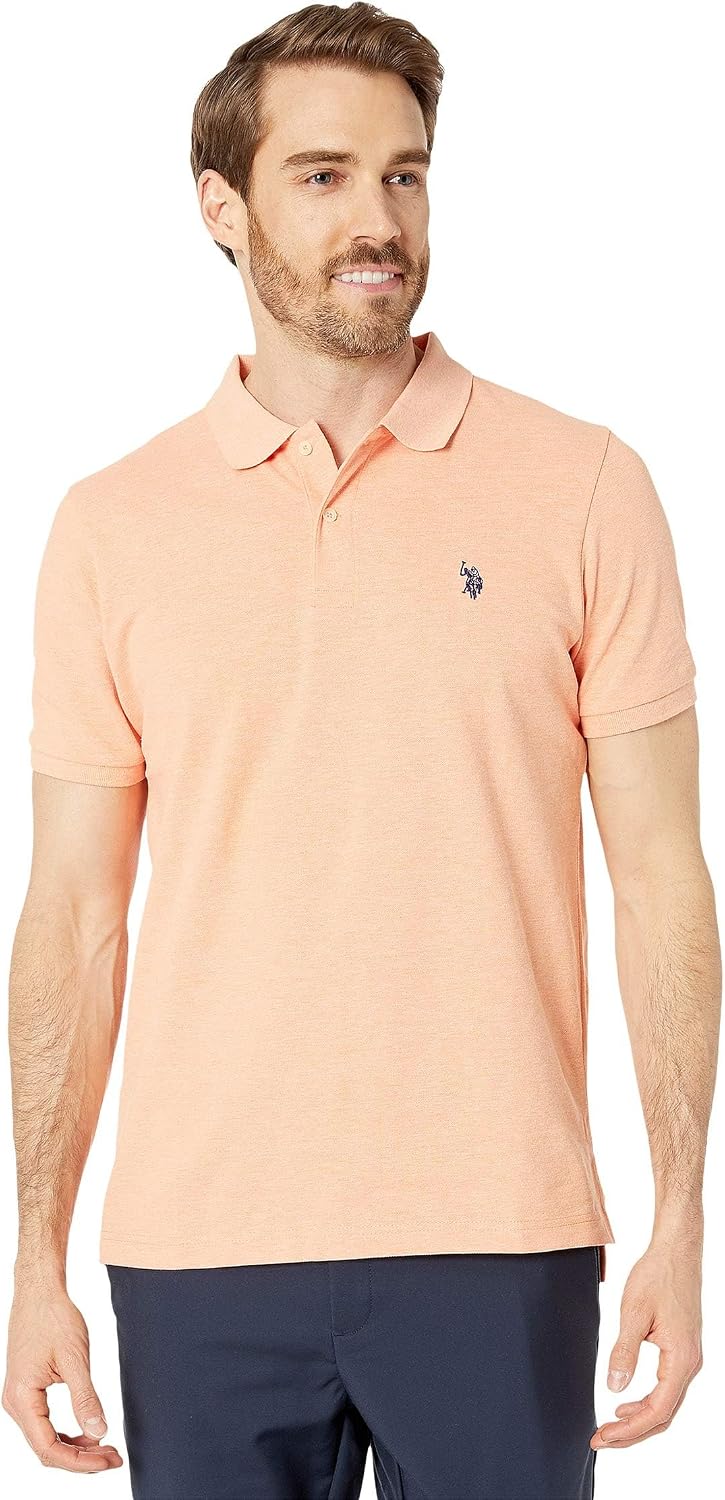 Men's Classic Pique Polo Shirt with Two Buttons, Black - Image 51