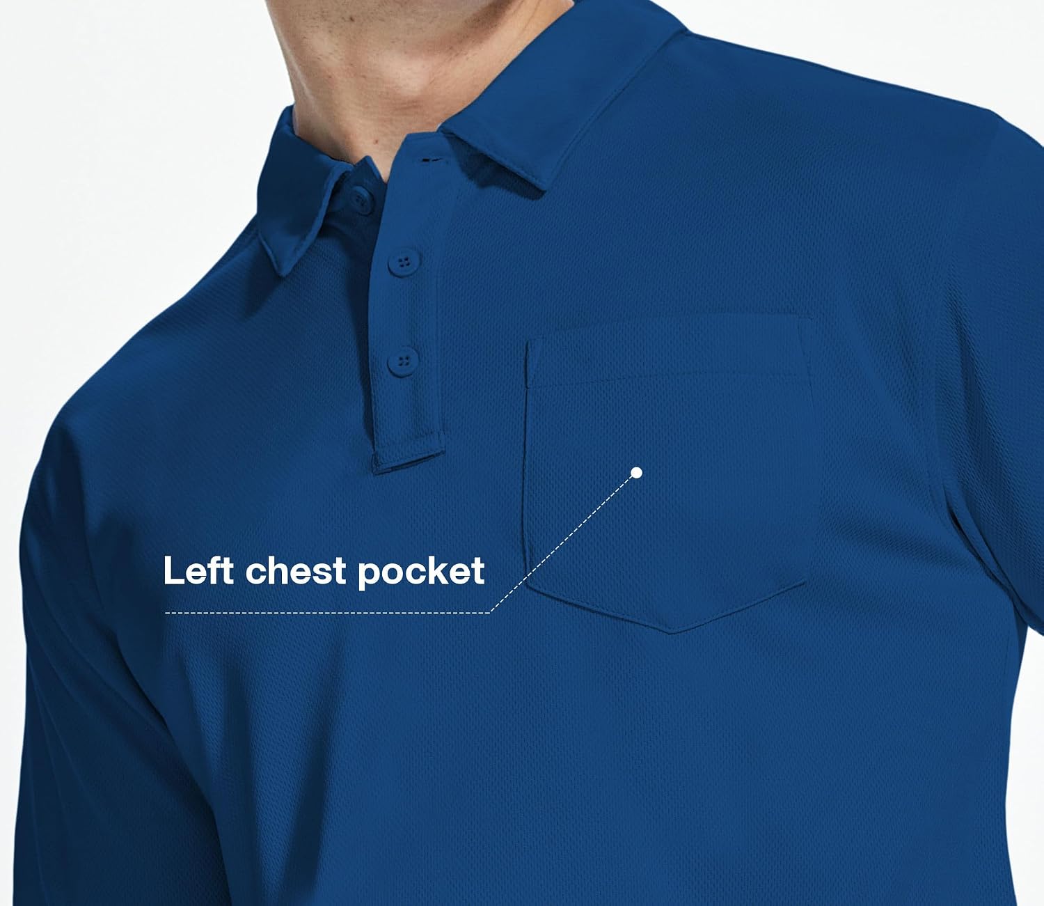 Men's Quick Dry Collared Polo Shirts, Short Sleeve, 5-Pack - Image 7